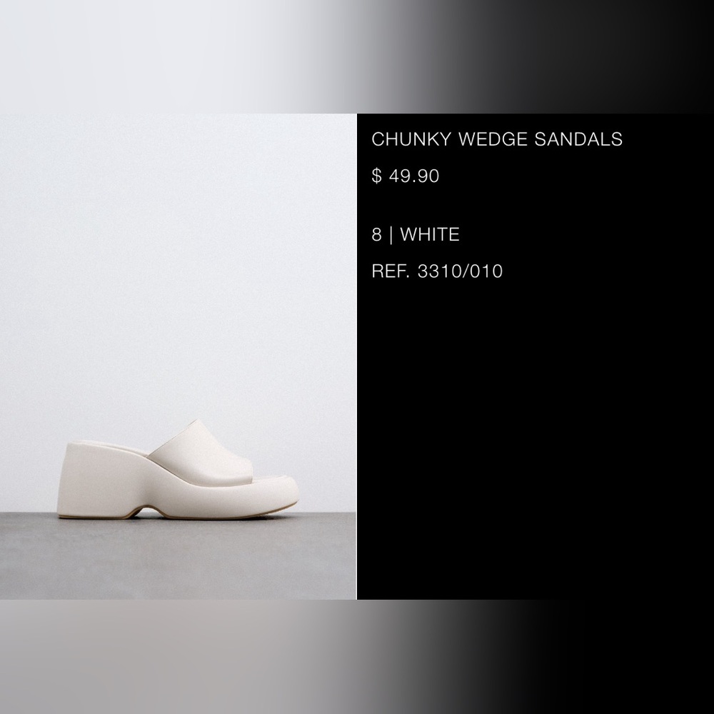 Zara Chunky Wedge Sandals